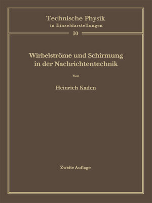 cover image of Wirbelströme und Schirmung in der Nachrichtentechnik
